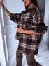 Plaid shirt "RAINY DAY" VMC58- BROWN